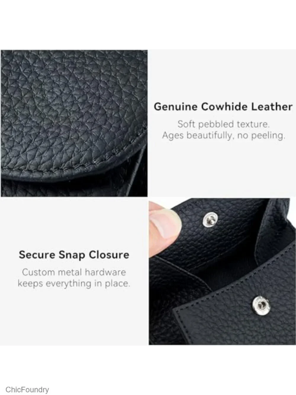 Genuine Leather Bifold Wallet RFID Blocking Slim 7 Card Holder for Women